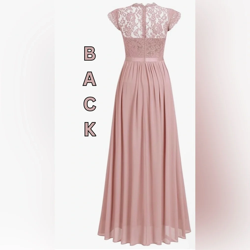 Formal Floral Lace Maxi Dress Like New Condition - Picture 5 of 8